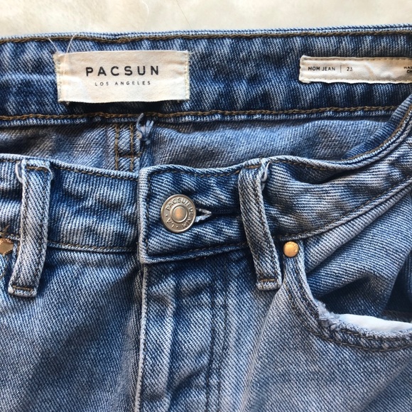 PacSun Embroidered Floral & Distressed Mom Jean - Picture 7 of 12